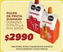 Supermercados Vea Pulpa de fruta durazno o frutilla oferta
