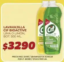 Supermercados Vea Cif - lavavajilla bioactive lima o limón oferta