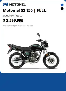 Casa del Audio Motomel motomel s2 150 full oferta