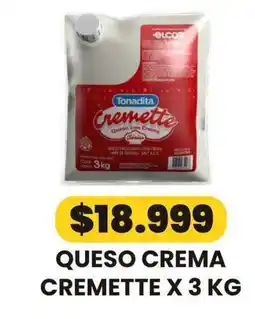 Autoservicio Capo Tonadita queso crema cremette oferta