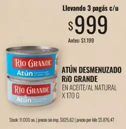 Supermercados Tadicor Rio grande atún desmenuzado oferta