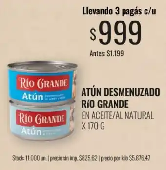 Rio grande atún desmenuzado