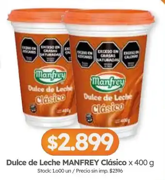 Manfrey dulce de leche clásico
