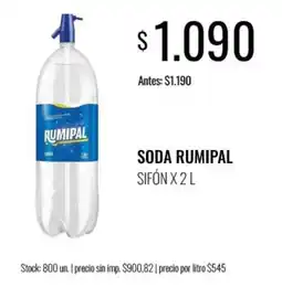 Supermercados Tadicor Rumipal soda oferta