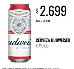 Supermercados Tadicor Budweiser cerveza oferta