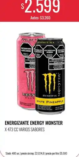 Supermercados Tadicor Energy monster energizante oferta