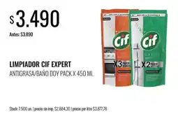 Supermercados Tadicor Cif limpiador expert antigrasa/baño doy pack oferta