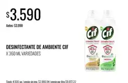 Supermercados Tadicor Cif desinfectante de ambiente oferta