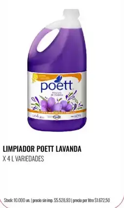 Supermercados Tadicor Poett limpiador lavanda oferta