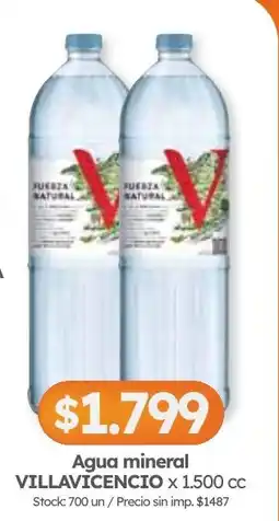 Cordiez Villavicencio agua mineral oferta