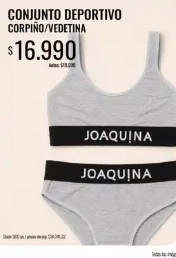 Supermercados Tadicor Joaquina conjunto deportivo corpiño/vedetina oferta