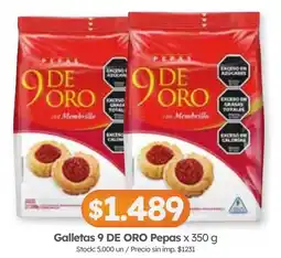 Cordiez Pepas galletas 9 de oro oferta