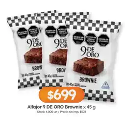 Cordiez Alfajor 9 de oro brownie oferta