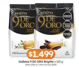 Cordiez Brigitte galletas 9 de oro oferta
