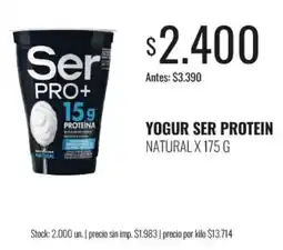 Supermercados Tadicor Ser yogur protein natural oferta