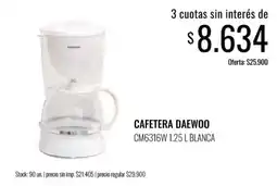 Supermercados Tadicor Daewoo cafetera oferta
