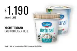 Supermercados Tadicor Tregar yogurt entero/natural oferta
