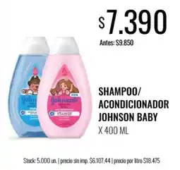 Supermercados Tadicor Johnson baby shampoo acondicionador oferta