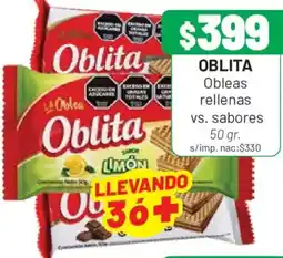 Almacor Oblita obleas rellenas vs. sabores oferta