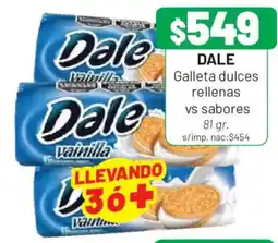 Almacor Dale galleta dulces rellenas vs sabores oferta