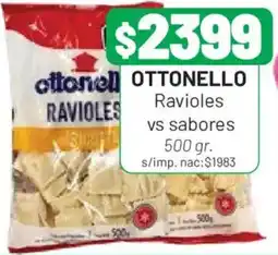 Almacor Ottonello ravioles vs sabores oferta