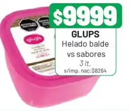 Almacor Glups helado balde vs sabores oferta