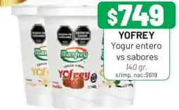 Almacor Yofrey yogur entero vs sabores oferta