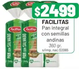 Almacor Facilitas pan integral con semillas andinas oferta