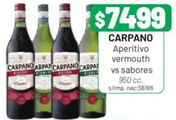 Almacor Carpano aperitivo vermouth vs sabores oferta