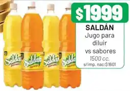 Almacor Saldán jugo para diluir vs sabores oferta
