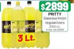 Almacor Pritty gaseosa limón regular/cero oferta