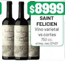 Almacor Saint felicien vino varietal vs cortes oferta