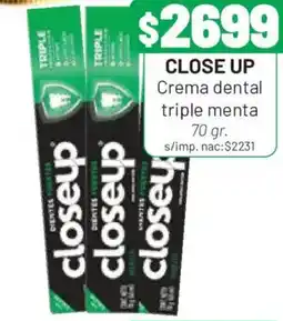 Almacor Close up crema dental triple menta oferta
