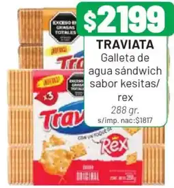 Almacor Traviata galleta de agua sándwich sabor kesitas/ rex oferta