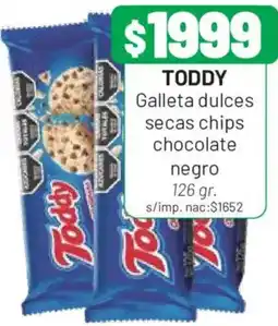 Almacor Toddy galleta dulces secas chips chocolate negro oferta