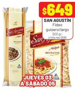 Almacor San agustín fideo guisero/largo oferta