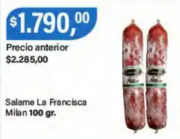 Supermercados Damesco Salame la francisca milan oferta