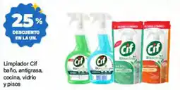 Supermercados Damesco Cif limpiador baño, antigrasa, cocina, vidrio y pisos oferta