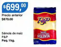 Supermercados Damesco P&P sémola de maíz oferta