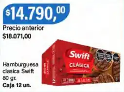 Supermercados Damesco Swift hamburguesa clasica oferta