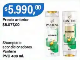 Supermercados Damesco Pantene shampoo o acondicionadores oferta