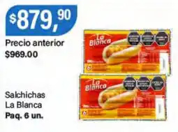Supermercados Damesco La blanca salchichas oferta