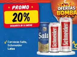 Supermercados Damesco Cervezas Salta, Schneider Latas oferta