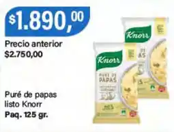 Supermercados Damesco Knorr puré de papas listo oferta
