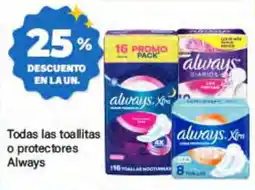 Supermercados Damesco Always toallitas o protectores oferta