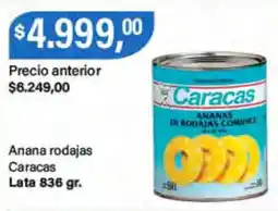 Supermercados Damesco Caracas anana rodajas oferta