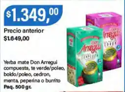 Supermercados Damesco Don Arregui yerba mate compuesta oferta