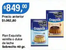 Supermercados Damesco Exquisita flan vainilla o dulce de leche oferta