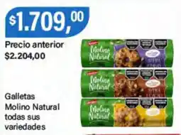 Supermercados Damesco Molino Natural galletas todas sus variedades oferta