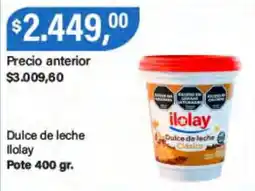 Supermercados Damesco Ilolay dulce de leche oferta